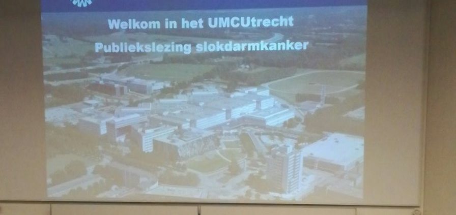 Dit is een afbeelding van een presentatie over Slokdarmkanker een publiekslezing in het UMC Utrecht